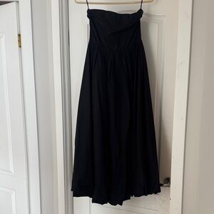 Women's Black Strapless Maxi Dress